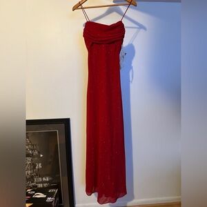 Spaghetti Strap double georgette floor length dress